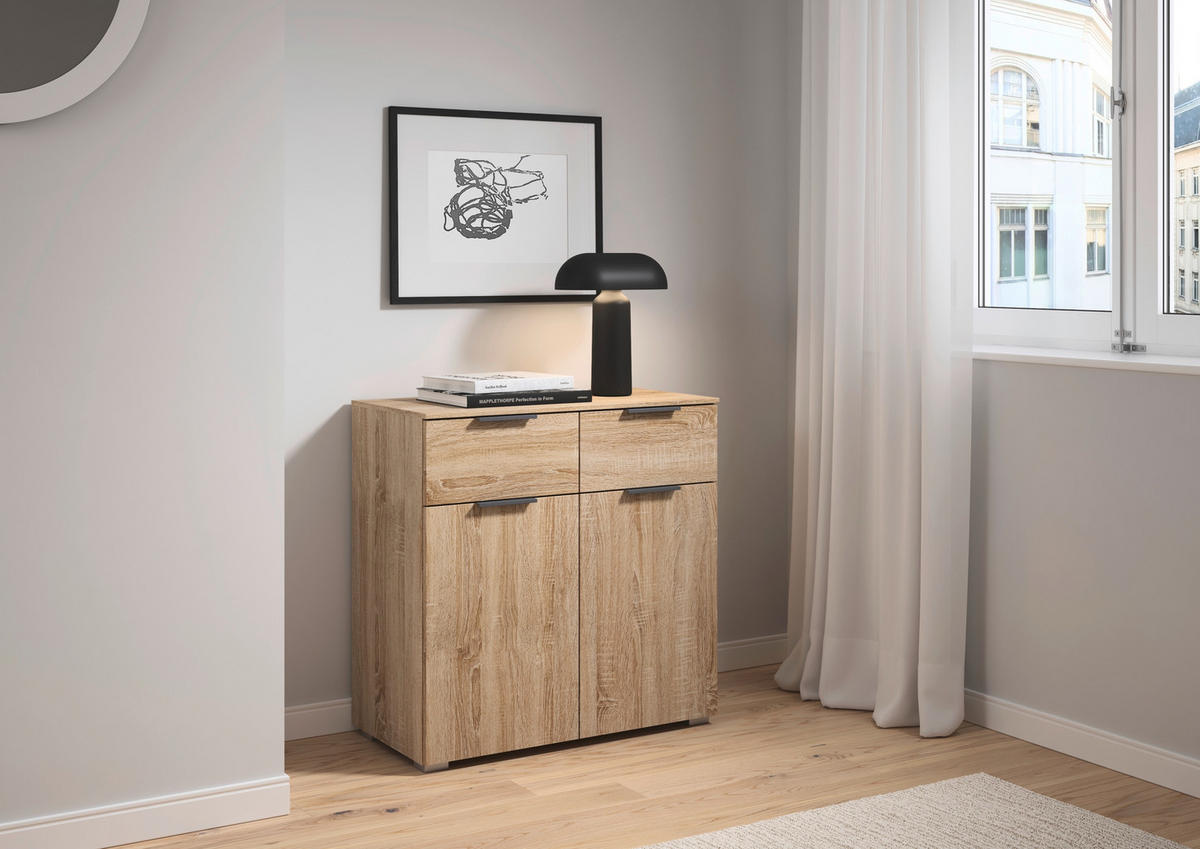 KOMMODE Rauch ALABAMA  in 80/81/42 cm  - Alufarben/Grau, MODERN, Holzwerkstoff (80/81/42cm) - Rauch Möbel