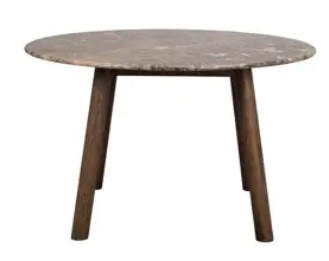 MATBORD i trä, sten 125/125/75 cm   - mörkbrun, Klassisk, trä/sten (125/125/75cm) - Rowico