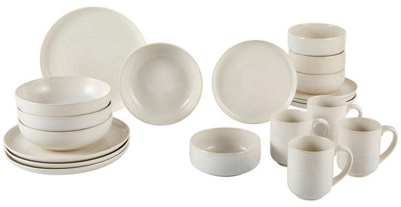 KOMBISERVICE Beige Marbella 20-teilig 4 Personen  - Beige, Trend, Keramik - Novel