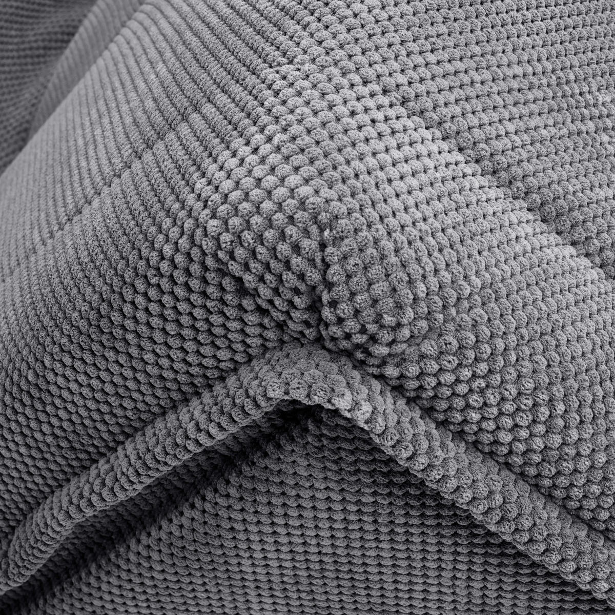 SCHLAFSOFA  mit Liegefunktion Velours Grau  - Schwarz/Grau, Design, Kunststoff/Textil (148/88/110cm) - Livetastic
