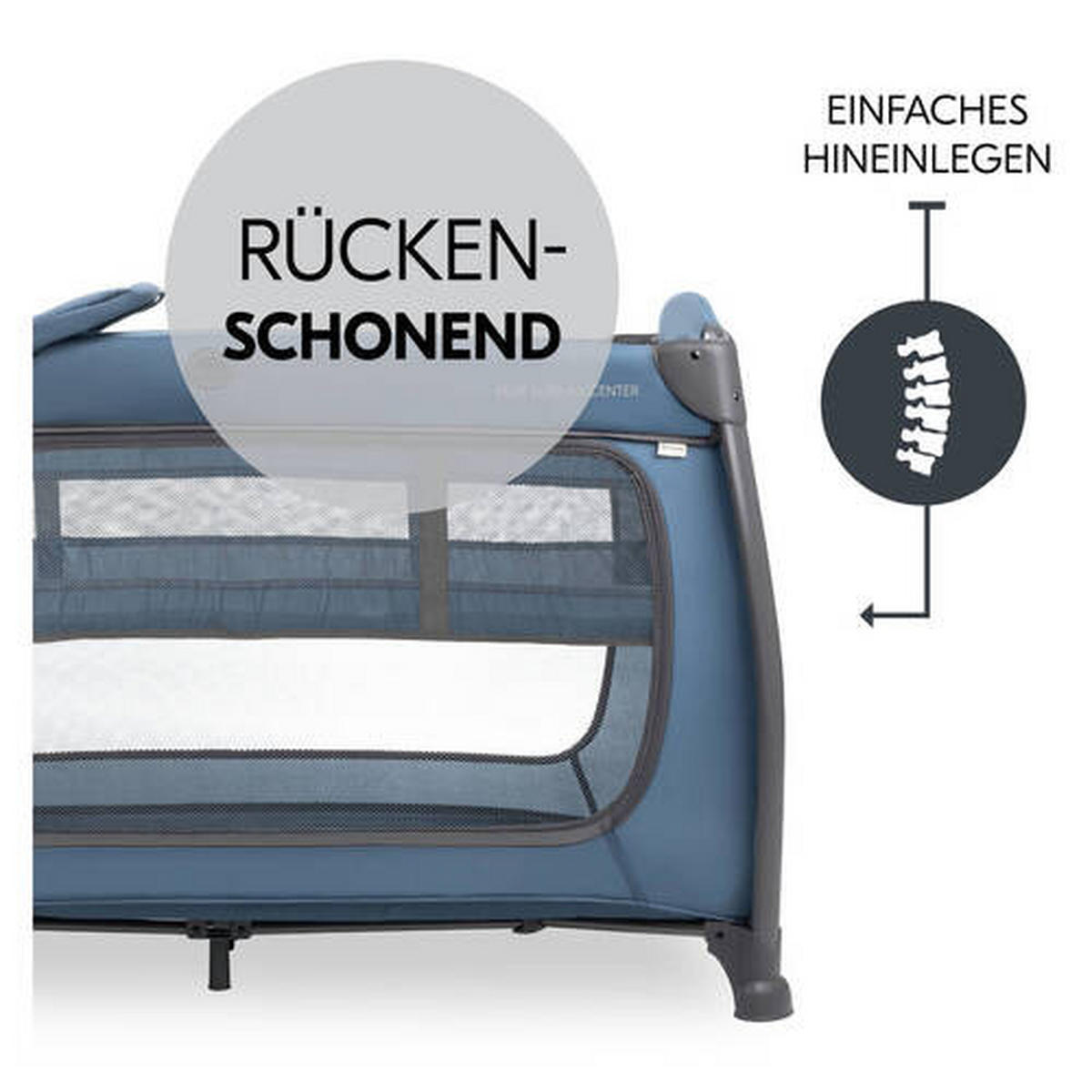 REISEBETT Play N Relax Center Blau  - Blau, Basics, Kunststoff/Textil (79/78/129cm) - Hauck
