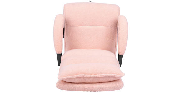 CHEFSESSEL  in Teddystoff Rosa  - Schwarz/Rosa, Design, Kunststoff/Textil (64,5/112/120/65cm) - Carryhome