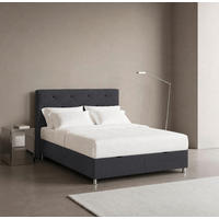 BOXBETT 180/200 cm  in Anthrazit  - Chromfarben/Anthrazit, Design, Kunststoff/Textil (180/200cm) - Boxxx