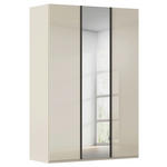 DREHTÜRENSCHRANK 151/223/61 cm,  in Champagner, 3-türig  - Champagner/Graphitfarben, Basics, Glas/Holzwerkstoff (151/223/61cm) - Novel