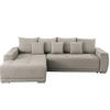 ECKSOFA in Flachgewebe Beige  204/280 cm  - Beige/Silberfarben, Design, Kunststoff/Textil (204/280cm) - MID.YOU