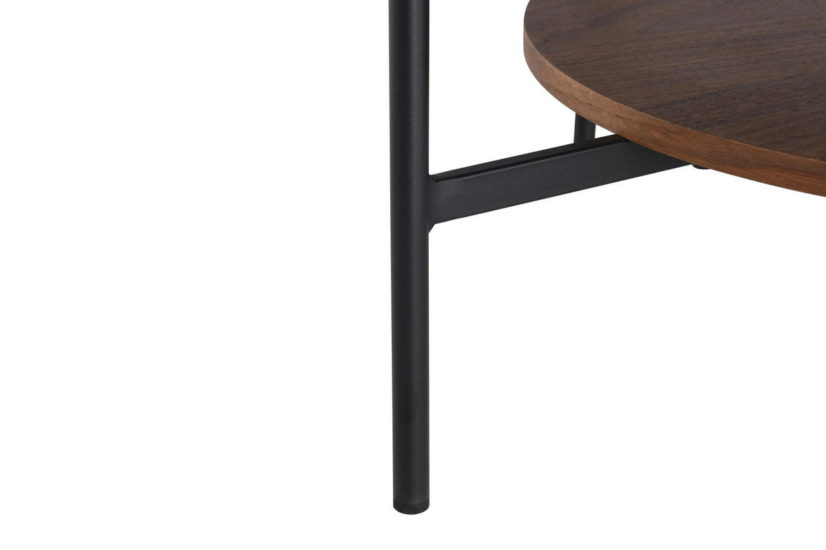 COUCHTISCH in Metall, Glas, Holzwerkstoff  - Schwarz/Naturfarben, Design, Glas/Holzwerkstoff (74/43/74cm) - MID.YOU