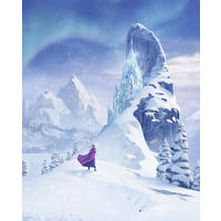 FOTOTAPETE FROZEN ICE CASTLE  - Blau, Design, Textil (200/250cm) - Disney