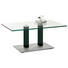 COUCHTISCH in Metall, Glas 110/70/46-65 cm - Edelstahlfarben/Grün, Design, Glas/Kunststoff (110/70/46-65cm) COUCHTISCH in Metall, Glas 110/70/46-65 cm - Edelstahlfarben/Grün, Design, Glas/Kunststoff (110/70/46-65cm)