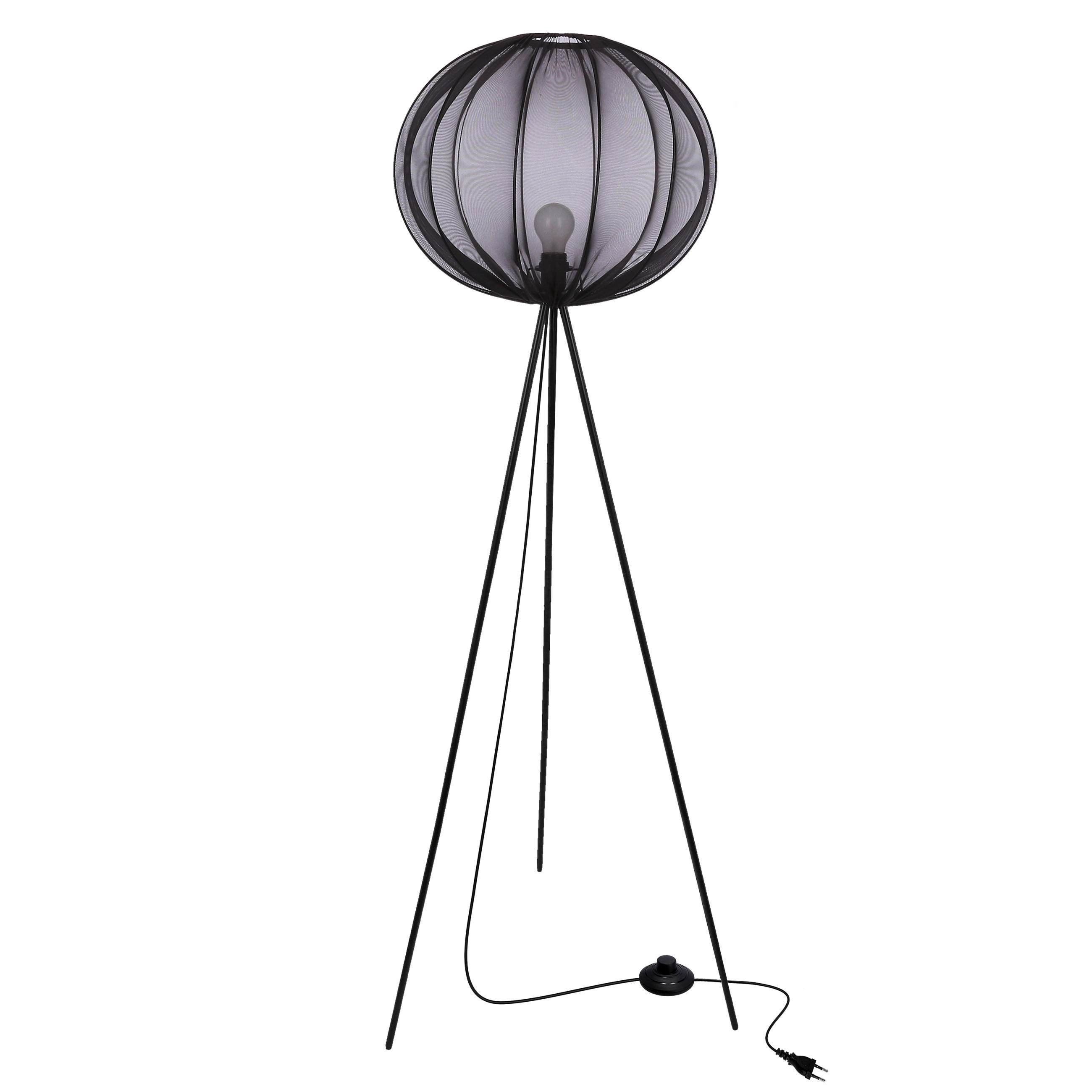 STEHLEUCHTE 52/52/161 cm    - Schwarz, KONVENTIONELL, Kunststoff/Metall (52/52/161cm)
