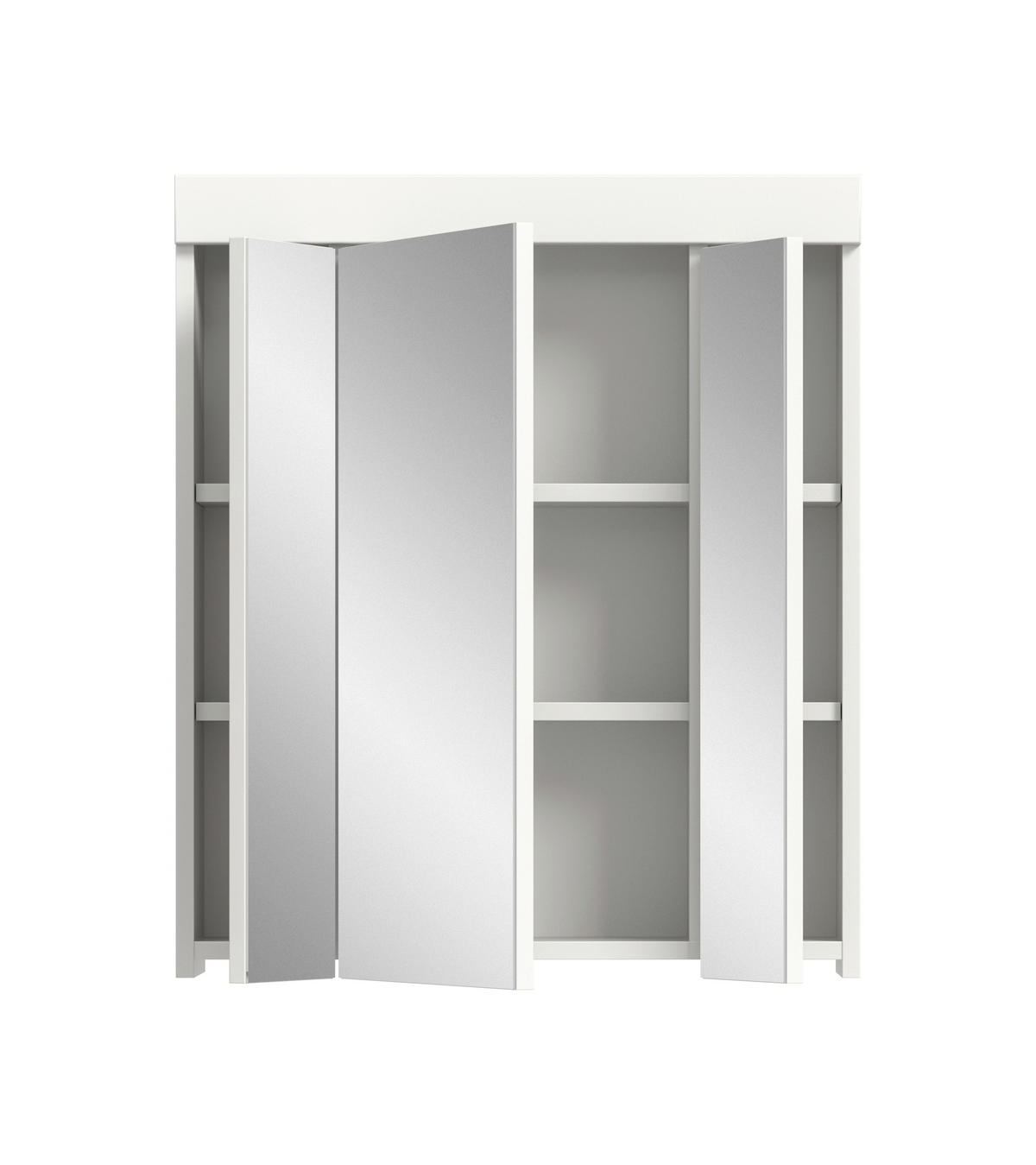 SPIEGELSCHRANK 60/70/18 cm  - Weiß, Trend, Glas/Holzwerkstoff (60/70/18cm) - MID.YOU