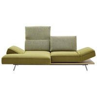 ECKSOFA Limette Flachgewebe  - Chromfarben/Limette, Design, Holz/Textil (132/240cm) - Koinor