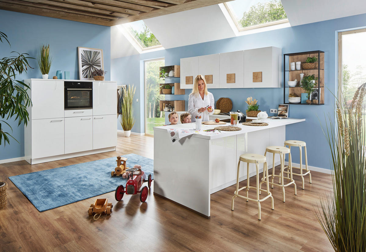 EINBAUKÜCHE   - Weiss, Design, Holzwerkstoff - Dieter Knoll
