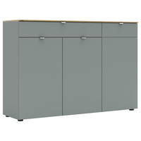 SIDEBOARD  in 150/101/41 cm  - Schilfgrün/Silberfarben, Design, Holzwerkstoff/Metall (150/101/41cm)