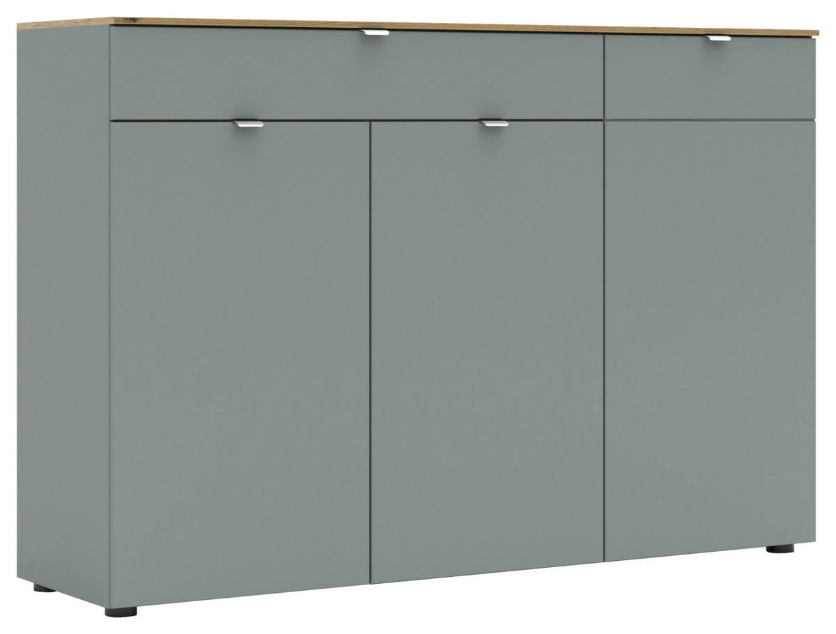SIDEBOARD  in 150/101/41 cm  - Schilfgrün/Silberfarben, Design, Holzwerkstoff/Metall (150/101/41cm)