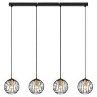 HÄNGELEUCHTE 100/16/150 cm    - Messingfarben/Schwarz, Basics, Metall (100/16/150cm) - Globo