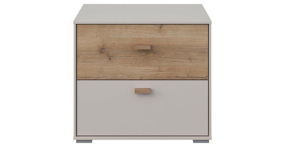 NACHTSCHRANK 48/43/38 cm  - Sandfarben/Eichefarben, KONVENTIONELL, Holz/Holzwerkstoff (48/43/38cm) - Hom`in