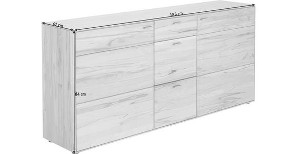 SIDEBOARD 183/84/41 cm  - Edelstahlfarben/Buchefarben, Natur, Holz/Kunststoff (183/84/41cm) - Valnatura