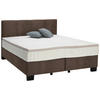 BOXSPRINGBETT 160/200 cm  in Braun  - Schwarz/Braun, Design, Kunststoff/Textil (160/200cm) - Hom`in