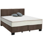 BOXSPRINGBETT 160/200 cm  in Braun  - Schwarz/Braun, Design, Kunststoff/Textil (160/200cm) - Hom`in