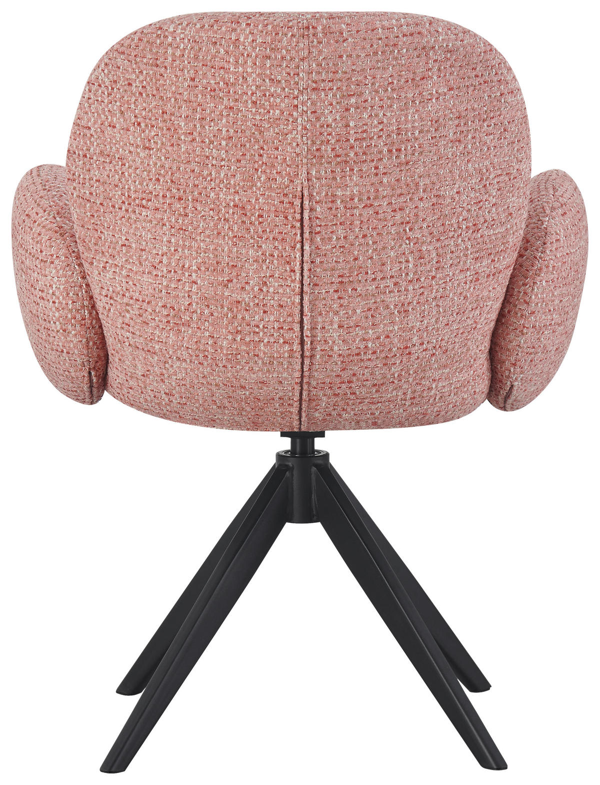 ARMLEHNSTUHL  in Eisen Webstoff  - Schwarz/Rosa, Design, Textil/Metall (63/87/65cm) - Novel