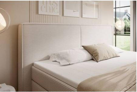 PAT BOXSPRING  bej  - bej/negru, Modern, lemn/metal (201/115/217cm) - Valnatura