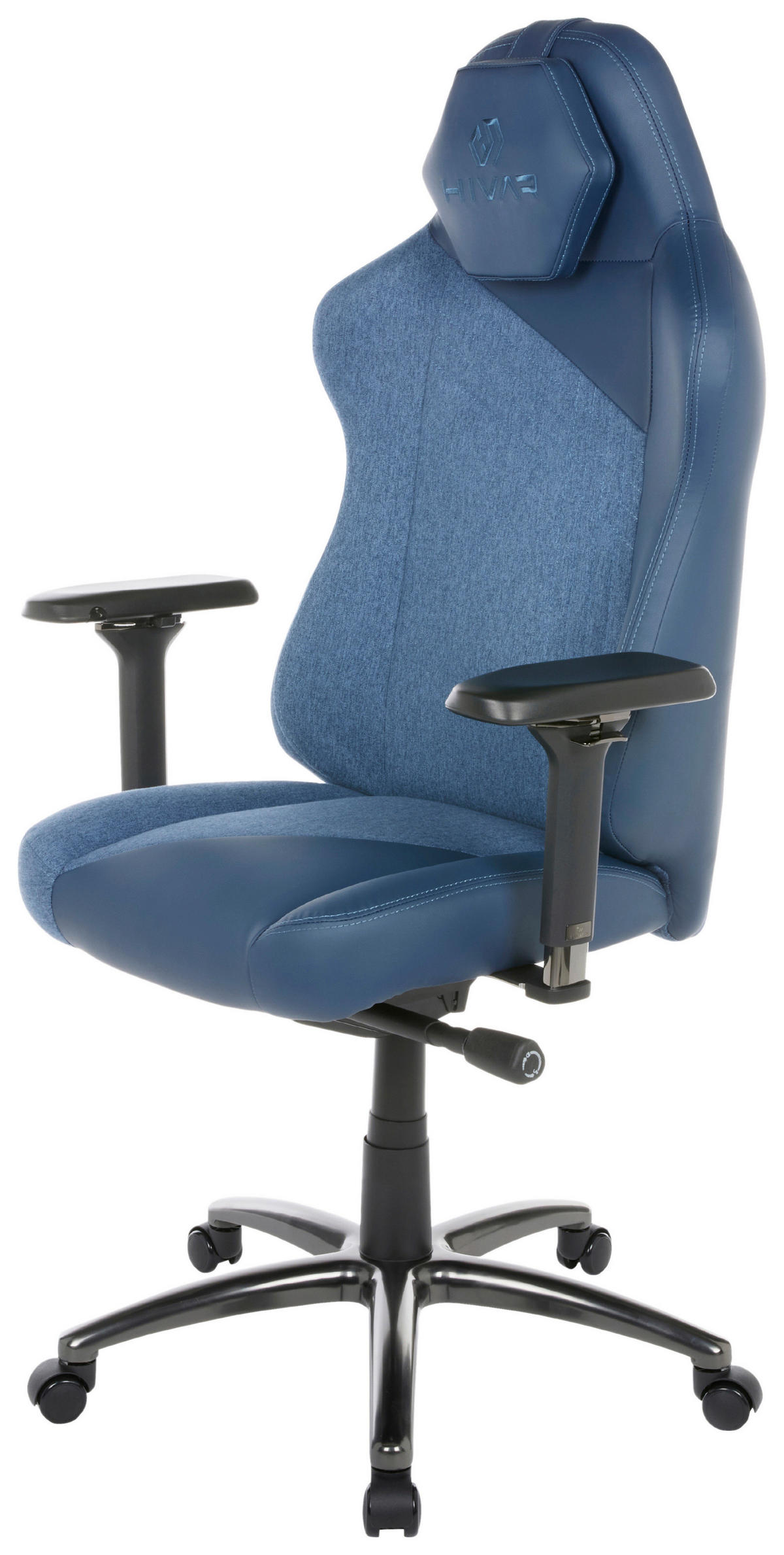 SKYLAR Ocean Obsidian Blau, Dunkelblau, Schwarz Hochglanz Metall, Textil   - Blau/Schwarz Hochglanz, LIFESTYLE, Textil/Metall (79/142/77cm) - HIVAR