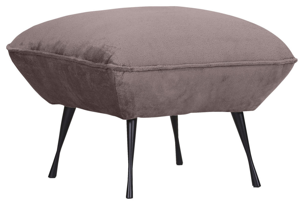 HOCKER in Textil Schlammfarben  - Schlammfarben/Schwarz, Konventionell, Textil/Metall (60/49/53cm) - MID.YOU