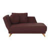 RÉCAMIERE in Flachgewebe Weinrot  - Eichefarben/Weinrot, Modern, Holz/Textil (205/74/94cm) - Bali