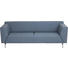 SOFA Echtleder Blau, Grau - Blau/Edelstahlfarben, Design, Leder/Metall (215cm) - Rolf Benz SOFA Echtleder Blau, Grau - Blau/Edelstahlfarben, Design, Leder/Metall (215cm) - Rolf Benz