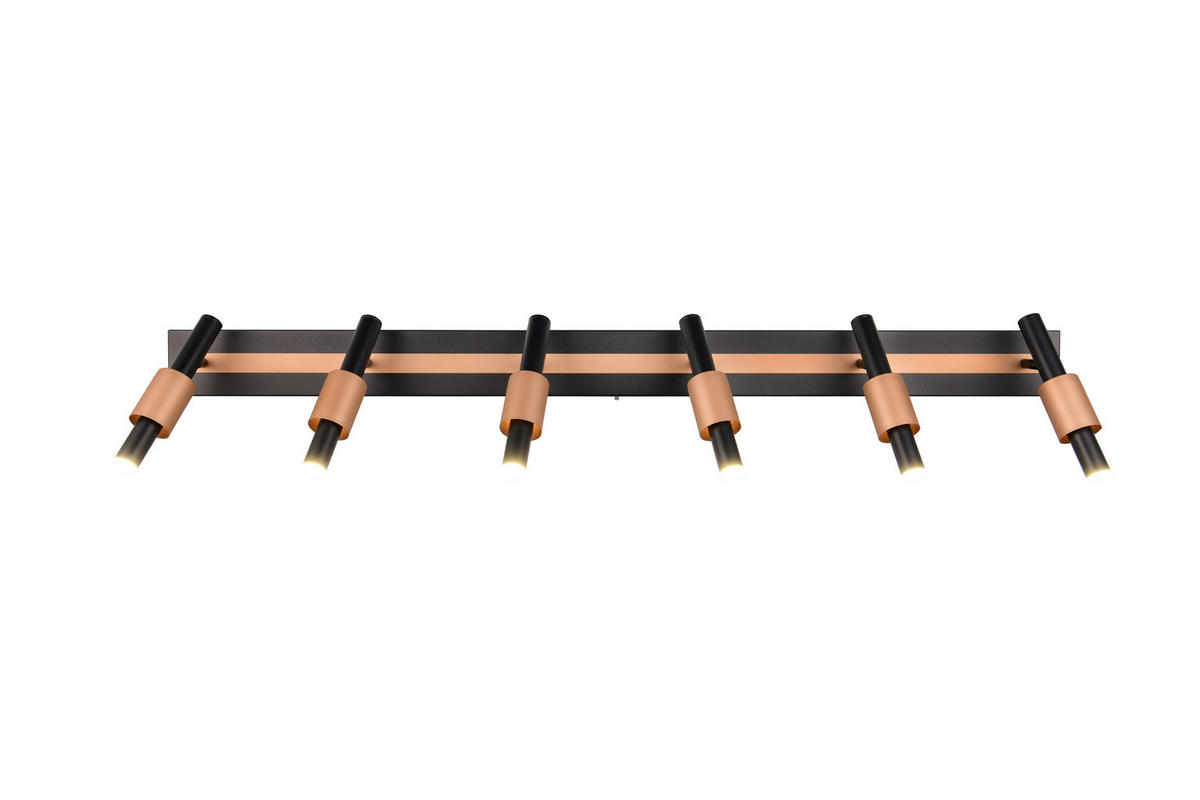 LED-STRAHLER 115/20/9 cm   - Schwarz/Braun, Basics, Metall (115/20/9cm)