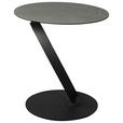 BEISTELLTISCH in Metall, Glas, Keramik 50/50/54 cm  - Schwarz/Grau, Design, Glas/Keramik (50/50/54cm) - Dieter Knoll