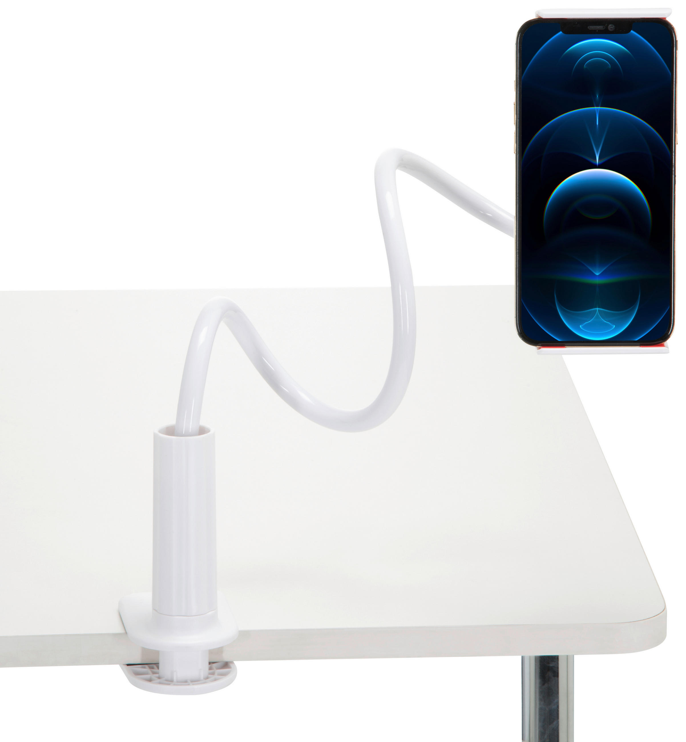 MOBILHÅLLARE  - vit, Modern, metall/plast (11,5/80/1cm) - MID.YOU