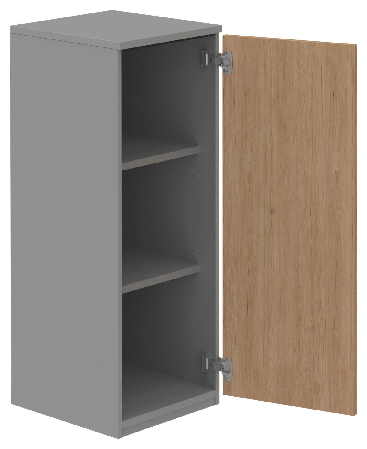 AKTENSCHRANK Grau, Eichefarben  - Eichefarben/Grau, KONVENTIONELL, Holzwerkstoff (40/111,7/43cm) - Moderano