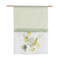 BÄNDCHENROLLO  halbtransparent  60/135 cm    - Gelb/Hellgrün, Basics, Textil (60/135cm)