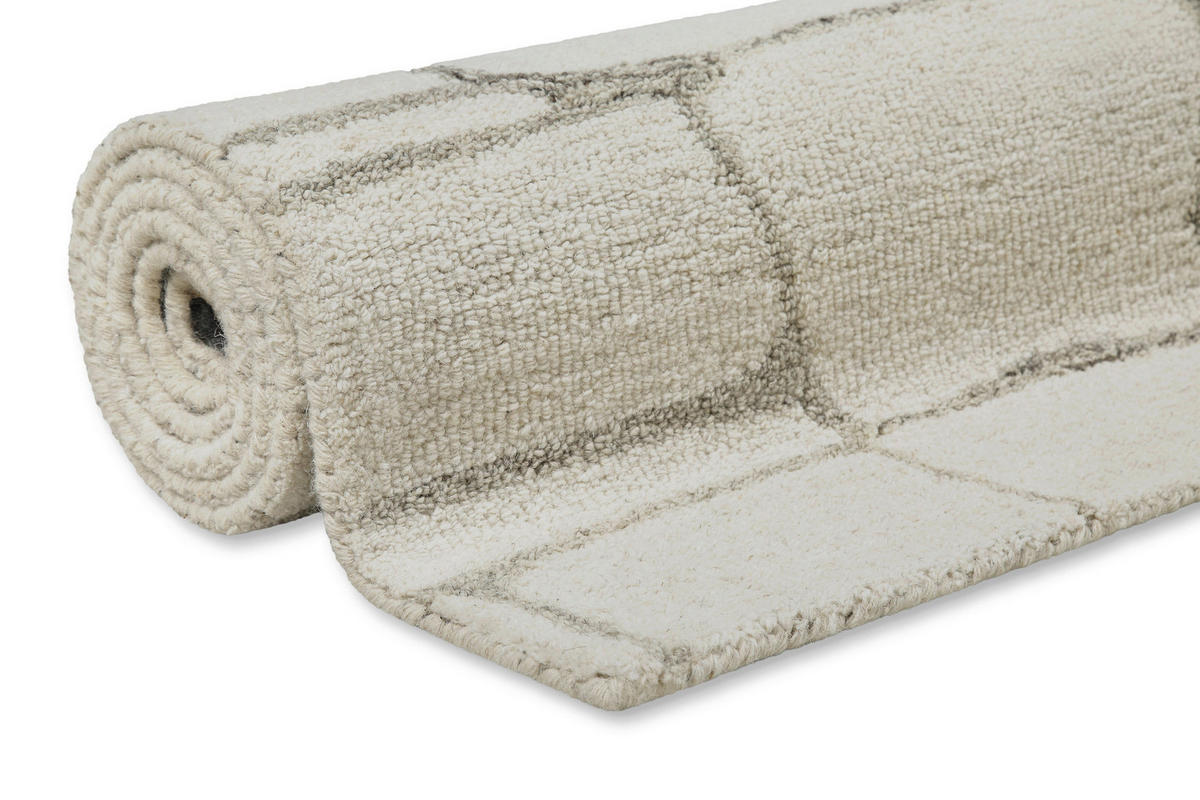 WEBTEPPICH 140/200 cm Hamptons Twelve Hellgrau, Greige  - Greige/Hellgrau, Design, Textil (140/200cm) - WECON HOME