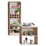 TISCH-REGAL-KOMBINATION - Weiß/Sonoma Eiche, Design, Holzwerkstoff (71/212/162cm) - Xora