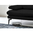 3-SITZER-SOFA in Leder Schwarz  - Schwarz, Design, Leder/Metall (222/86/104cm) - Dieter Knoll