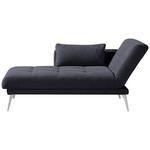 RÉCAMIERE Anthrazit  - Chromfarben/Anthrazit, KONVENTIONELL, Textil/Metall (200/85/106cm) - Novel