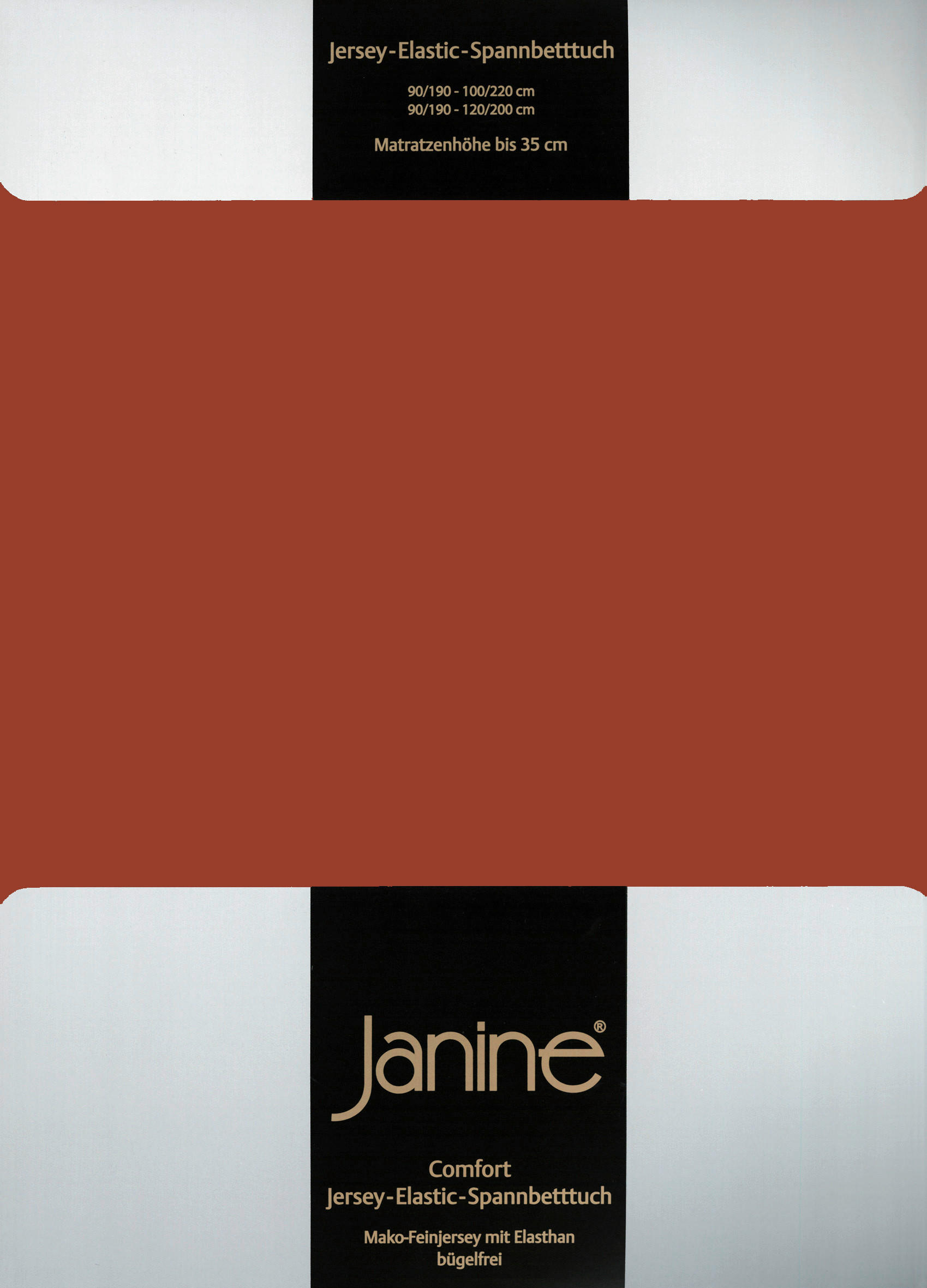 SPANNBETTTUCH Jersey  - Rotbraun, Basics, Textil (100/200/35cm) - Janine
