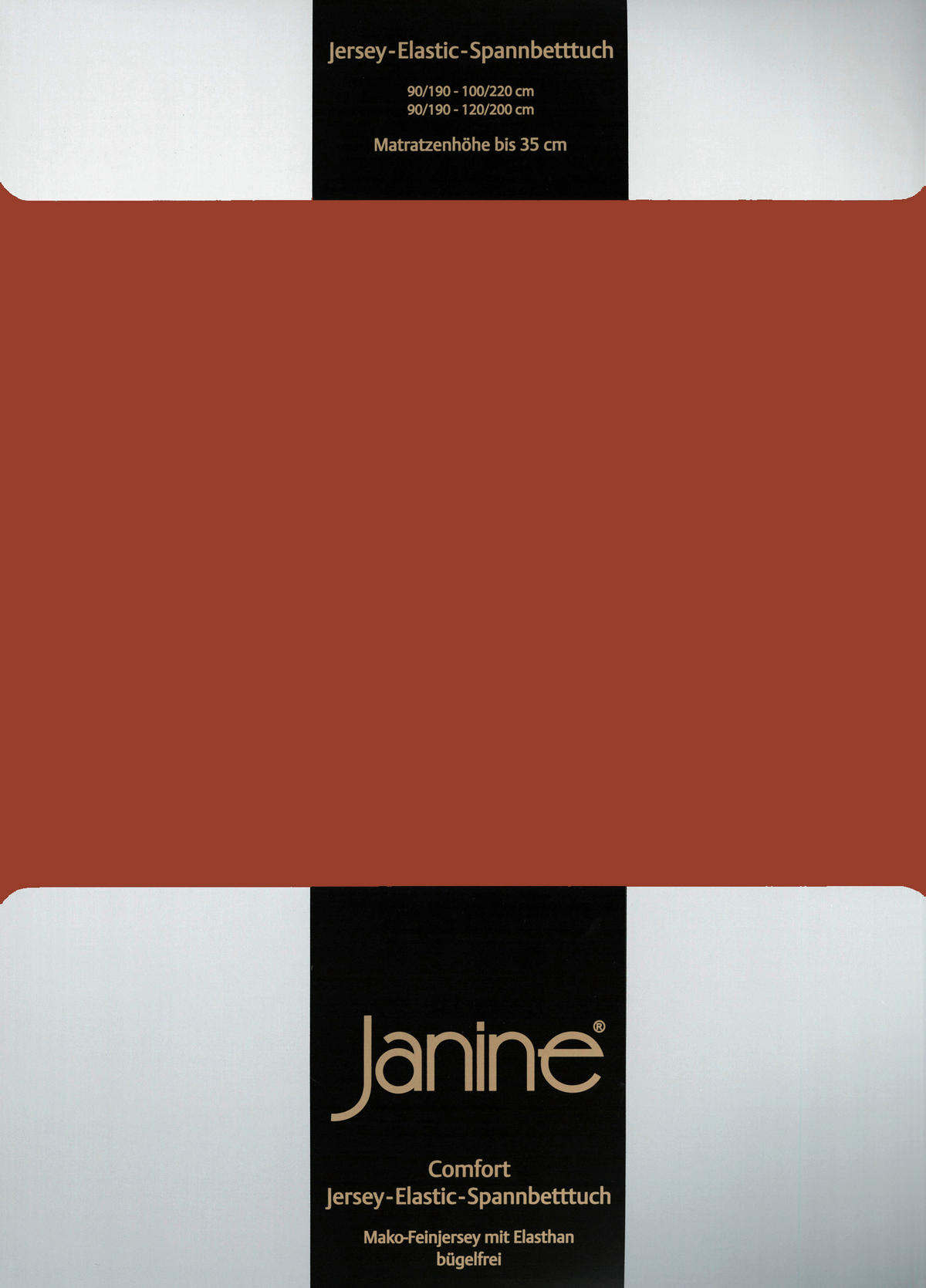 SPANNBETTTUCH Jersey  - Rotbraun, Basics, Textil (100/200/35cm) - Janine