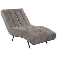 RELAXLIEGE SERIO Chenille Grau  - Schwarz/Grau, Design, Textil/Metall (79/88/165cm) - MID.YOU
