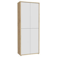 OMARA ZA ČEVLJE svetlo siva, hrast artisan - siva/svetlo siva, Moderno, umetna masa/leseni material (74,5/191,9/34,9cm) - MID.YOU