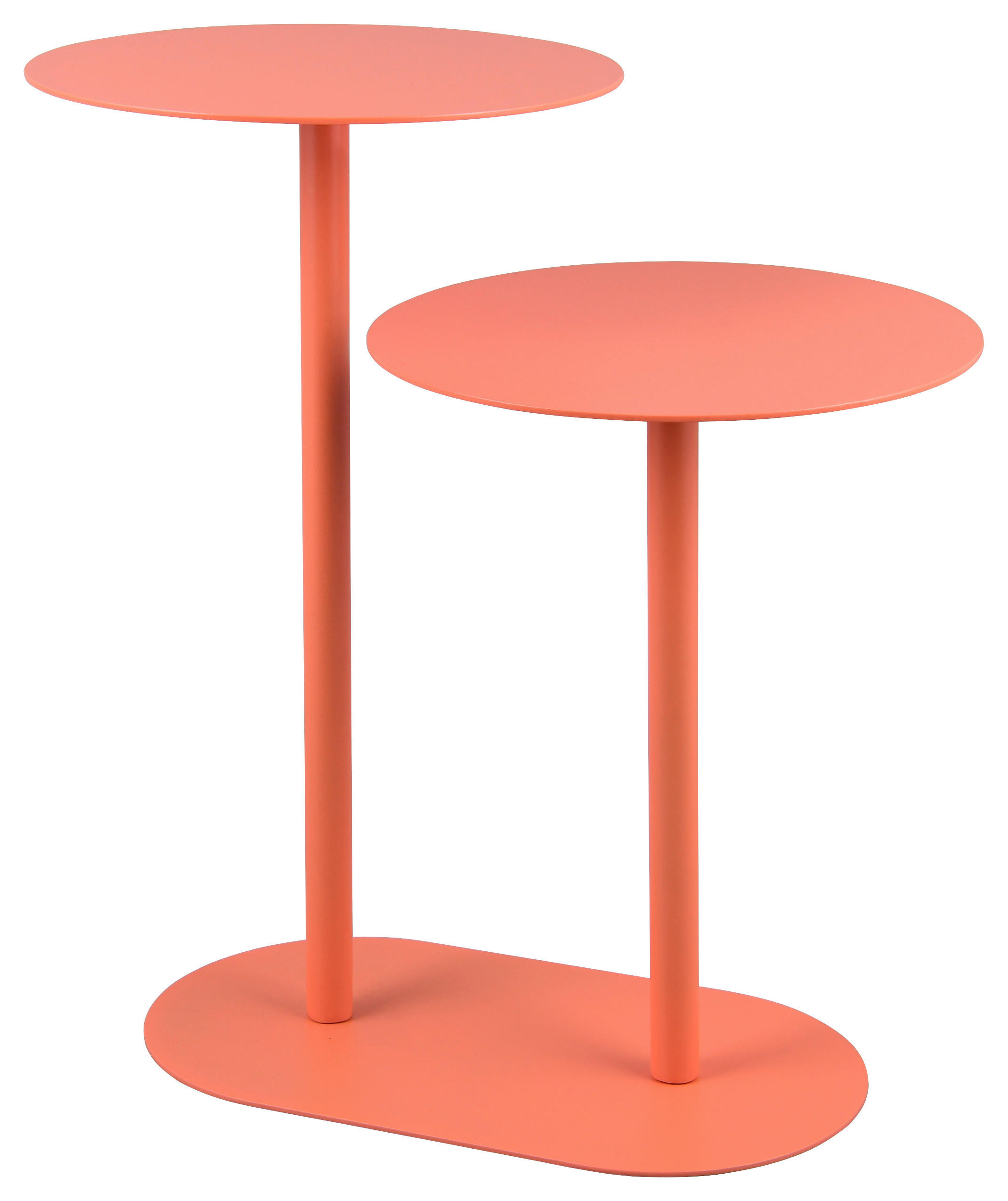 BEISTELLTISCH 50/30/53 cm Aprikose rund  - Aprikose, Design, Metall (50/30/53cm)
