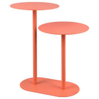 BEISTELLTISCH 50/30/53 cm Aprikose rund  - Aprikose, Design, Metall (50/30/53cm)