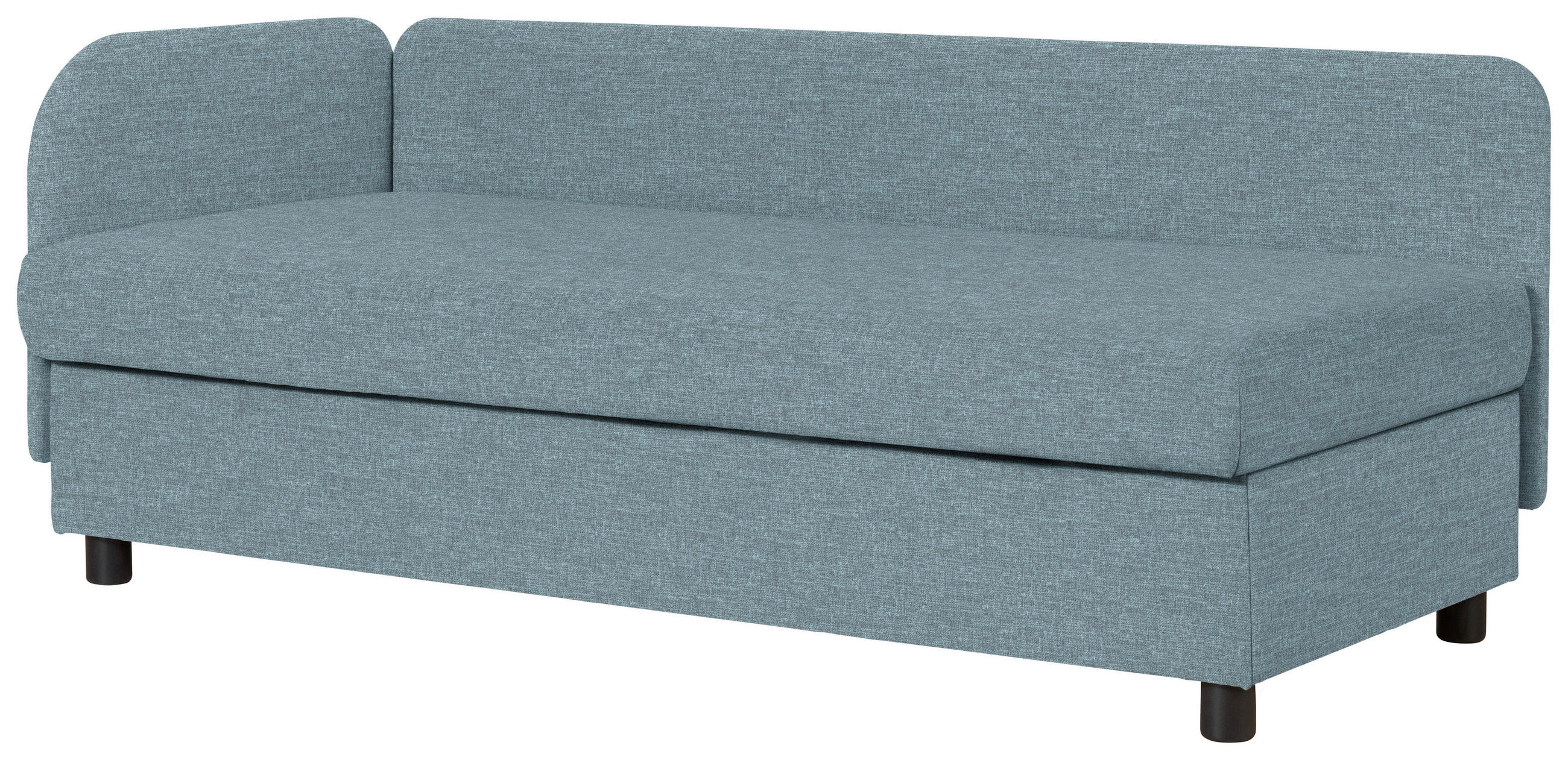 LIEGE in Blau  - Wengefarben/Blau, MODERN, Holz/Textil (206/80/94cm) - Joka