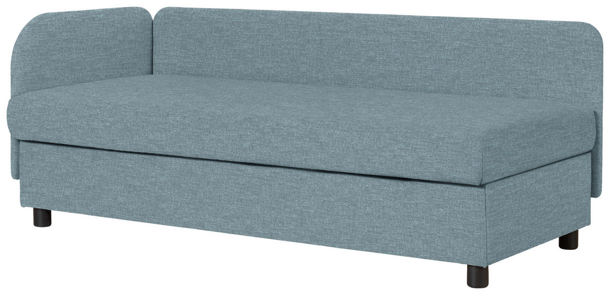 LIEGE in Blau  - Wengefarben/Blau, MODERN, Holz/Textil (206/80/94cm) - Joka