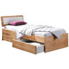STAURAUMBETT 90/200 cm  in Buchefarben  - Buchefarben/Weiß, KONVENTIONELL, Holz (90/200cm) - Hasena