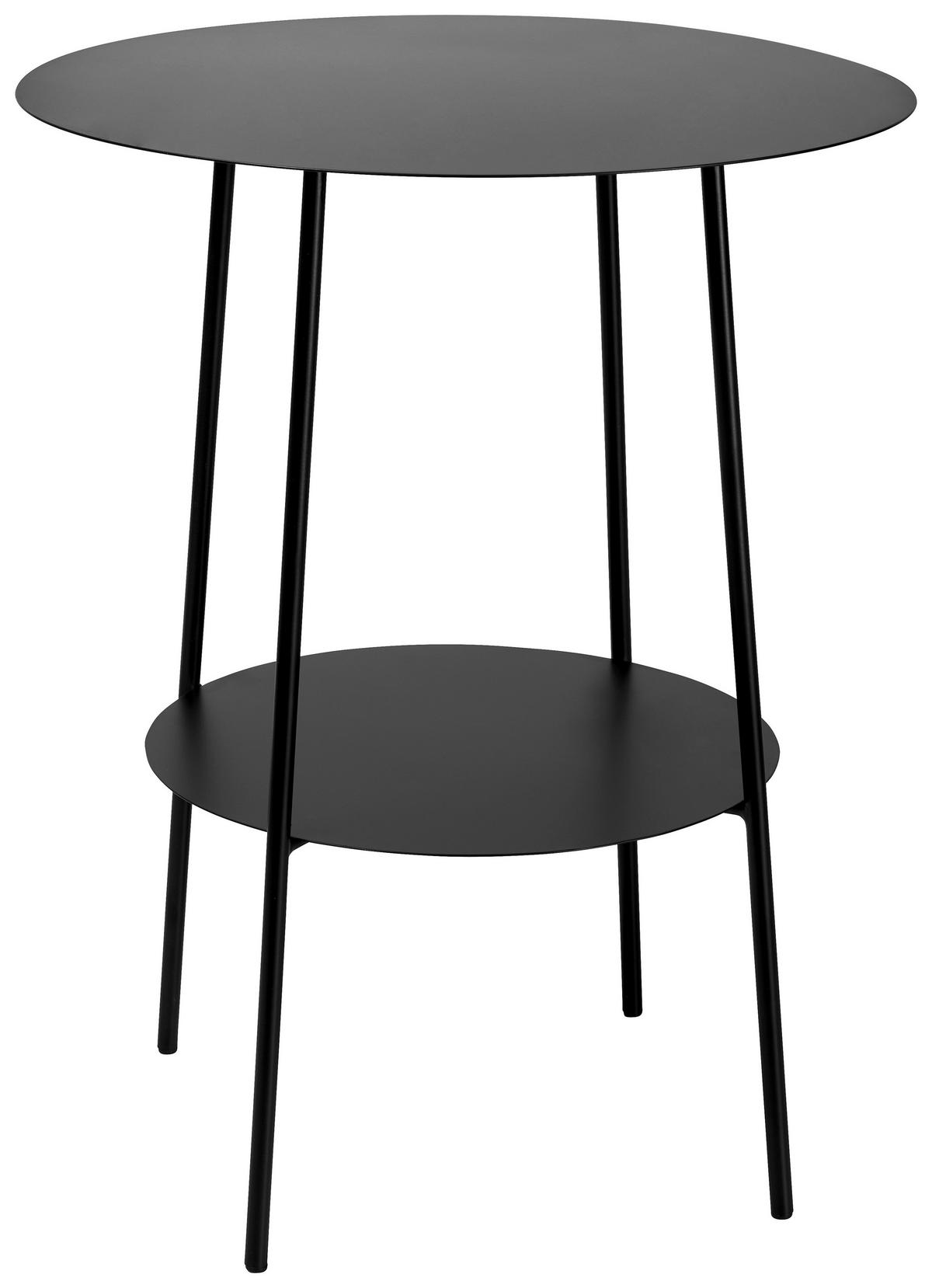ODKLÁDACÍ STOLEK, černá - černá, Design, kov (40/50cm) - Ambia Home