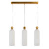 HÄNGELEUCHTE Piega 55/3/150 cm   - Weiß, Basics, Glas (55/3/150cm)