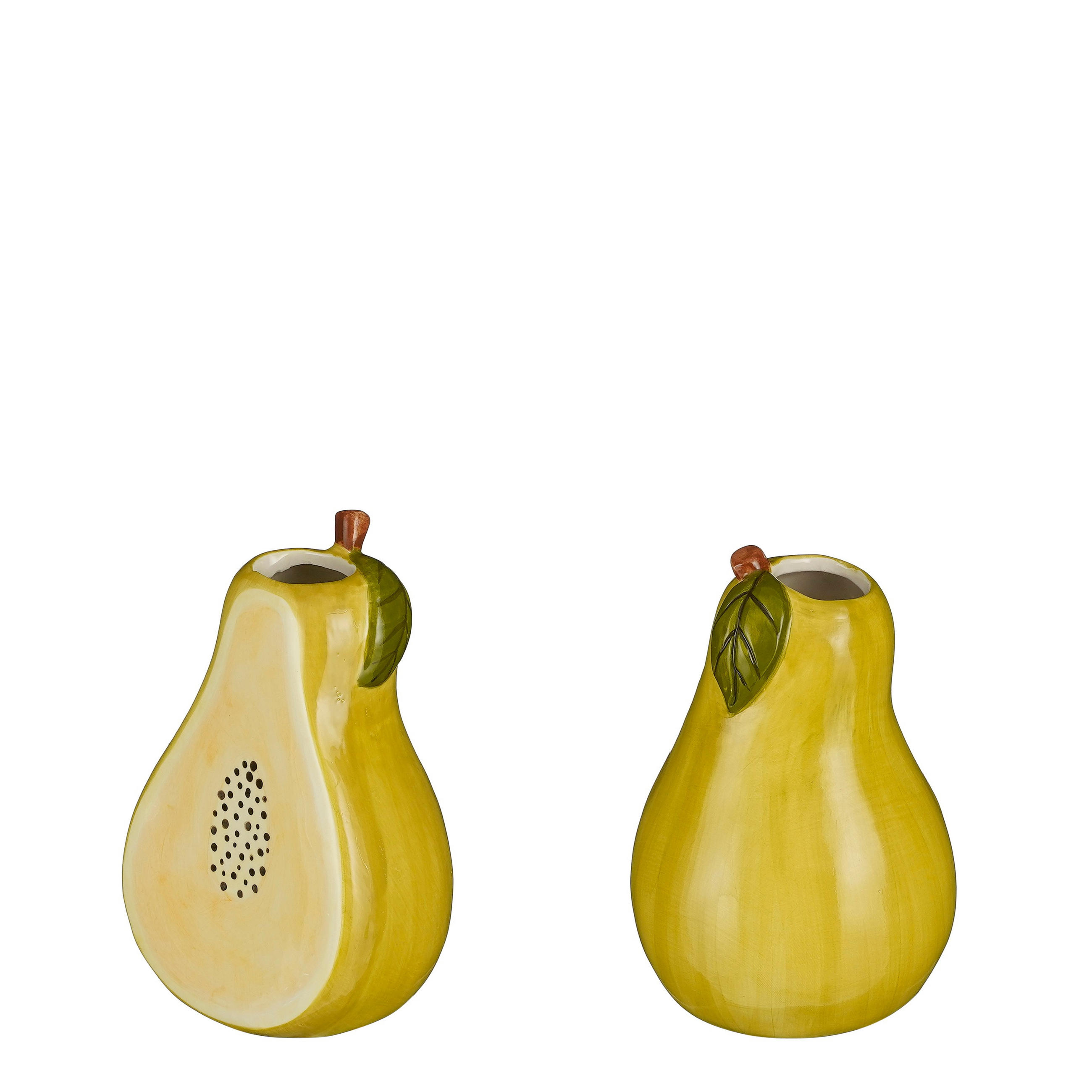 VAS  - vit/gul, Basics, keramik (10/15cm)